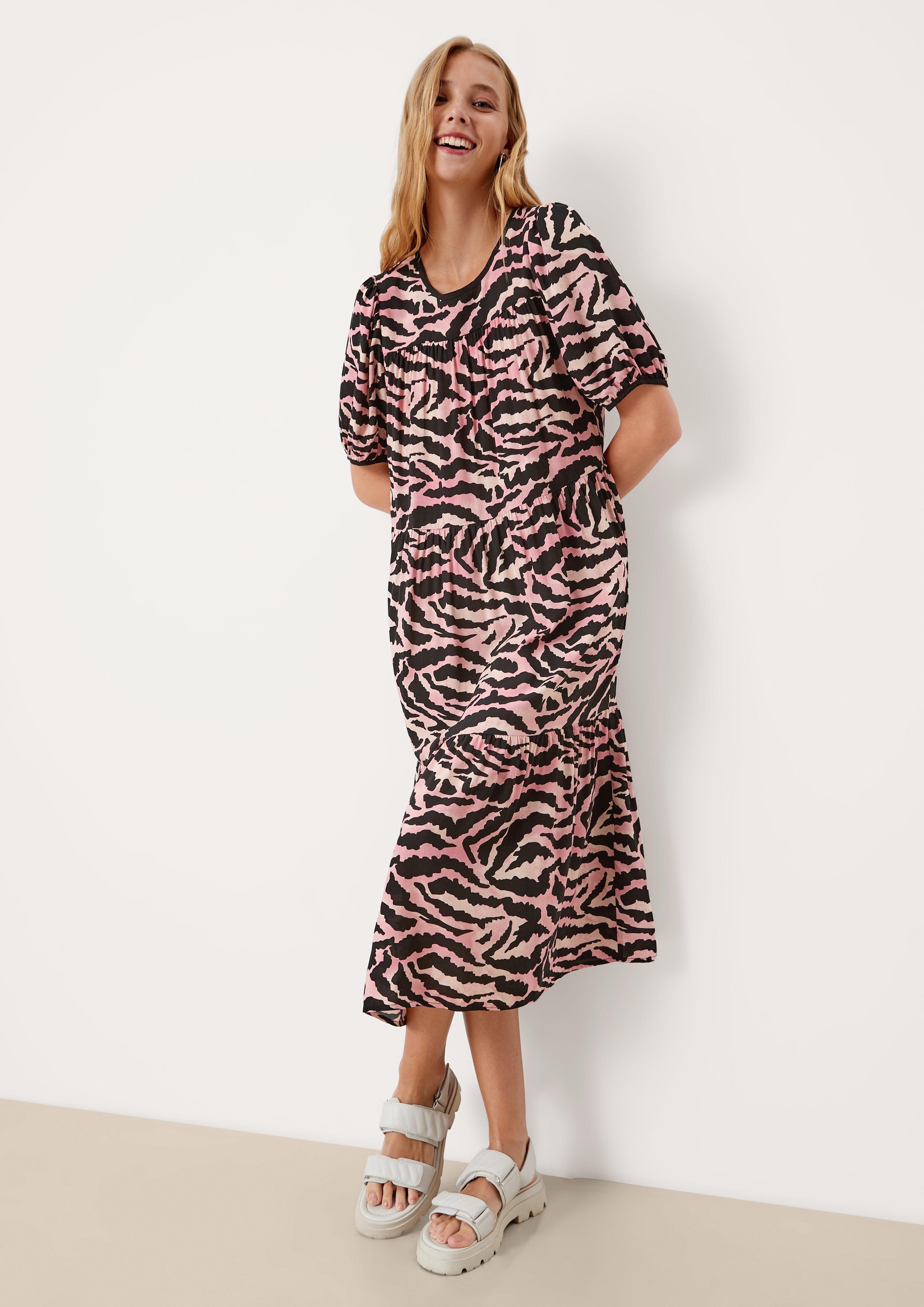 Stufenkleid mit Animalprint  2125255-99A1