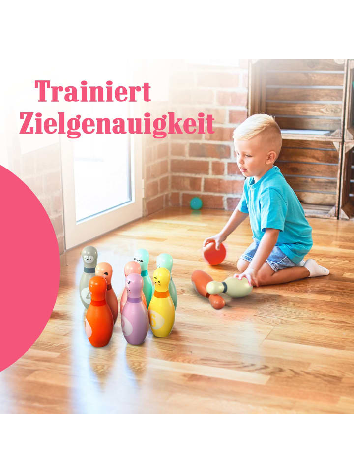 Pink Papaya Kegelspiel für Kinder 