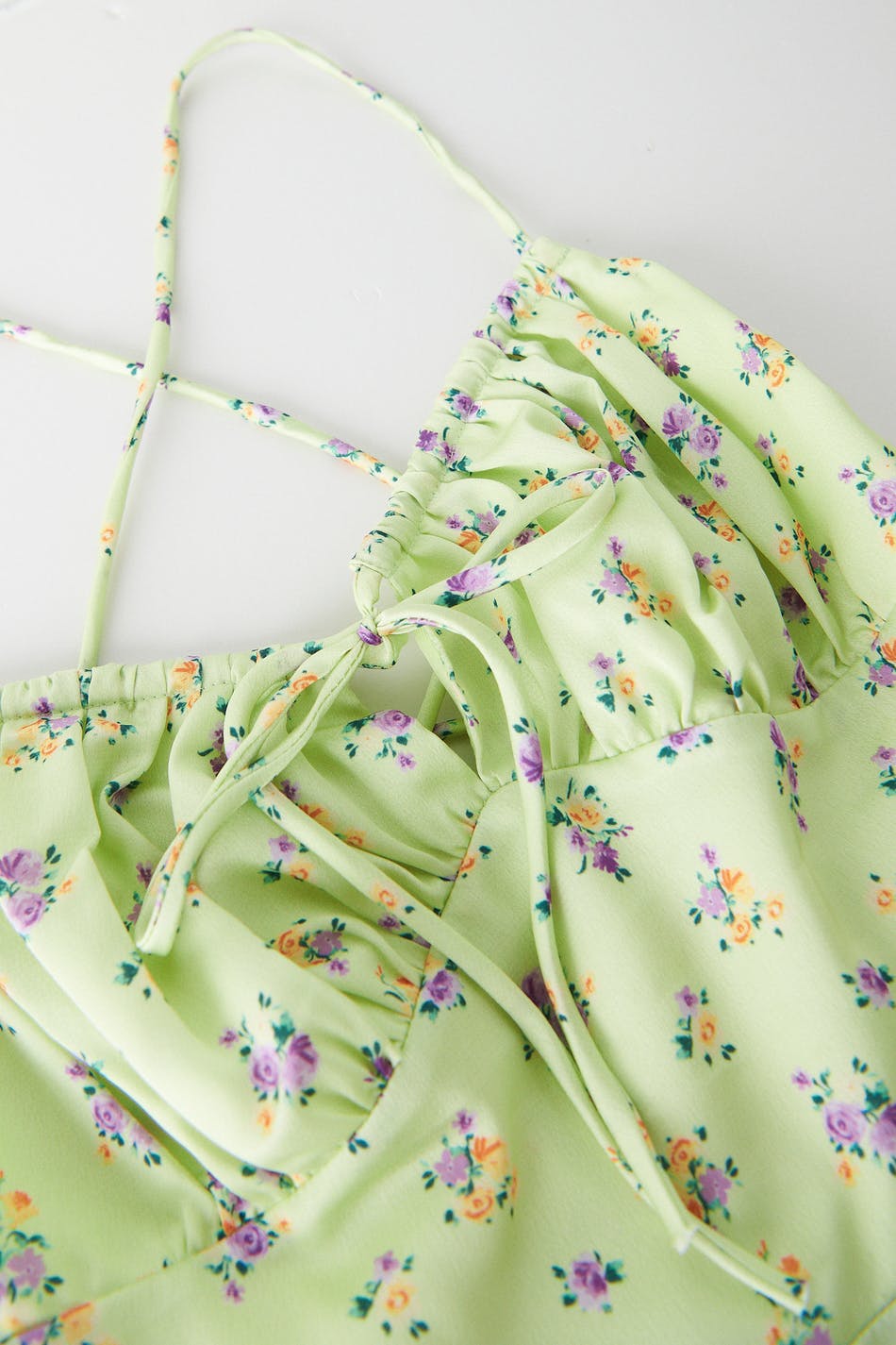 Gathered bust mini dress