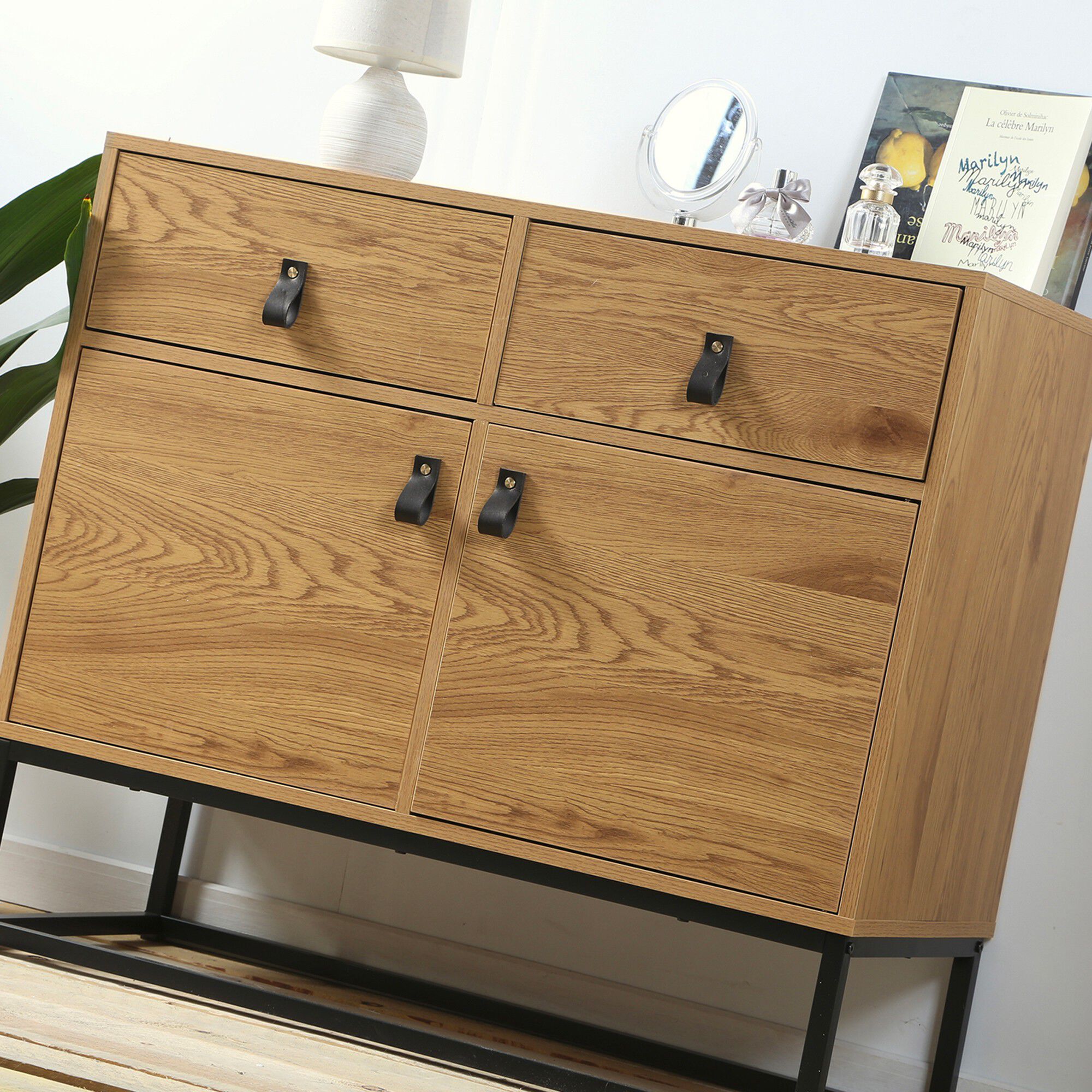 Commode STOCKIES style industriel 2 portes, 2 tiroirs