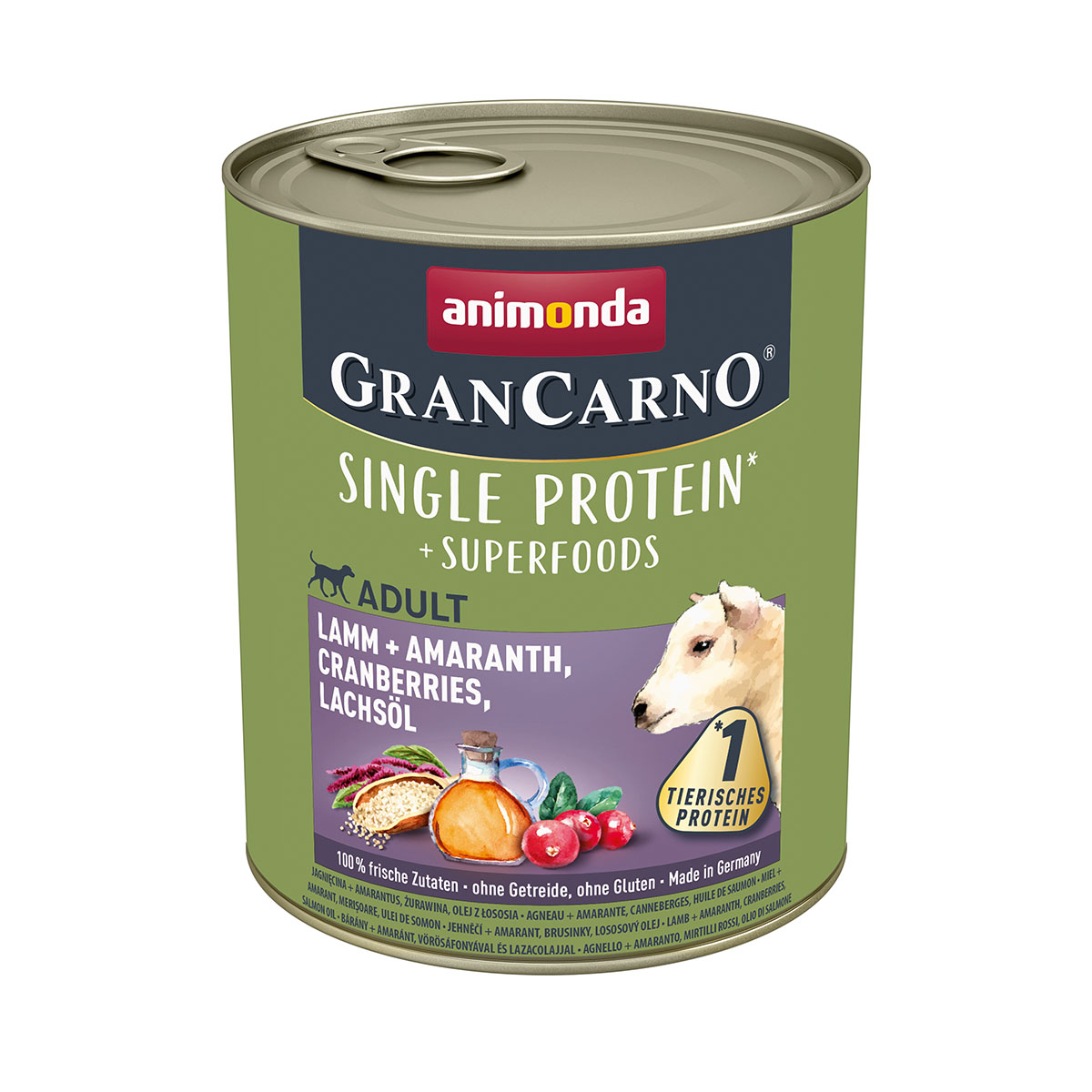 animonda GranCarno superfoods Lamm + Amarant + Cranberry + Lachsöl