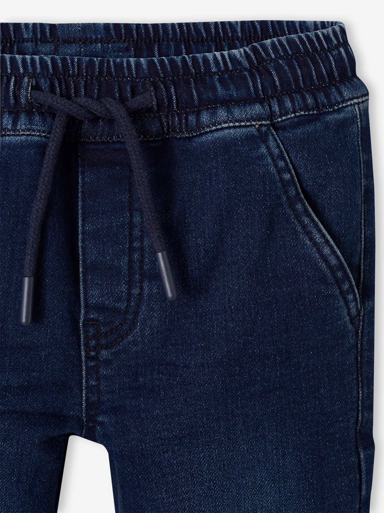 Vertbaudet Jungen Sweathose, Jeans-Optik Oeko-Tex - grau