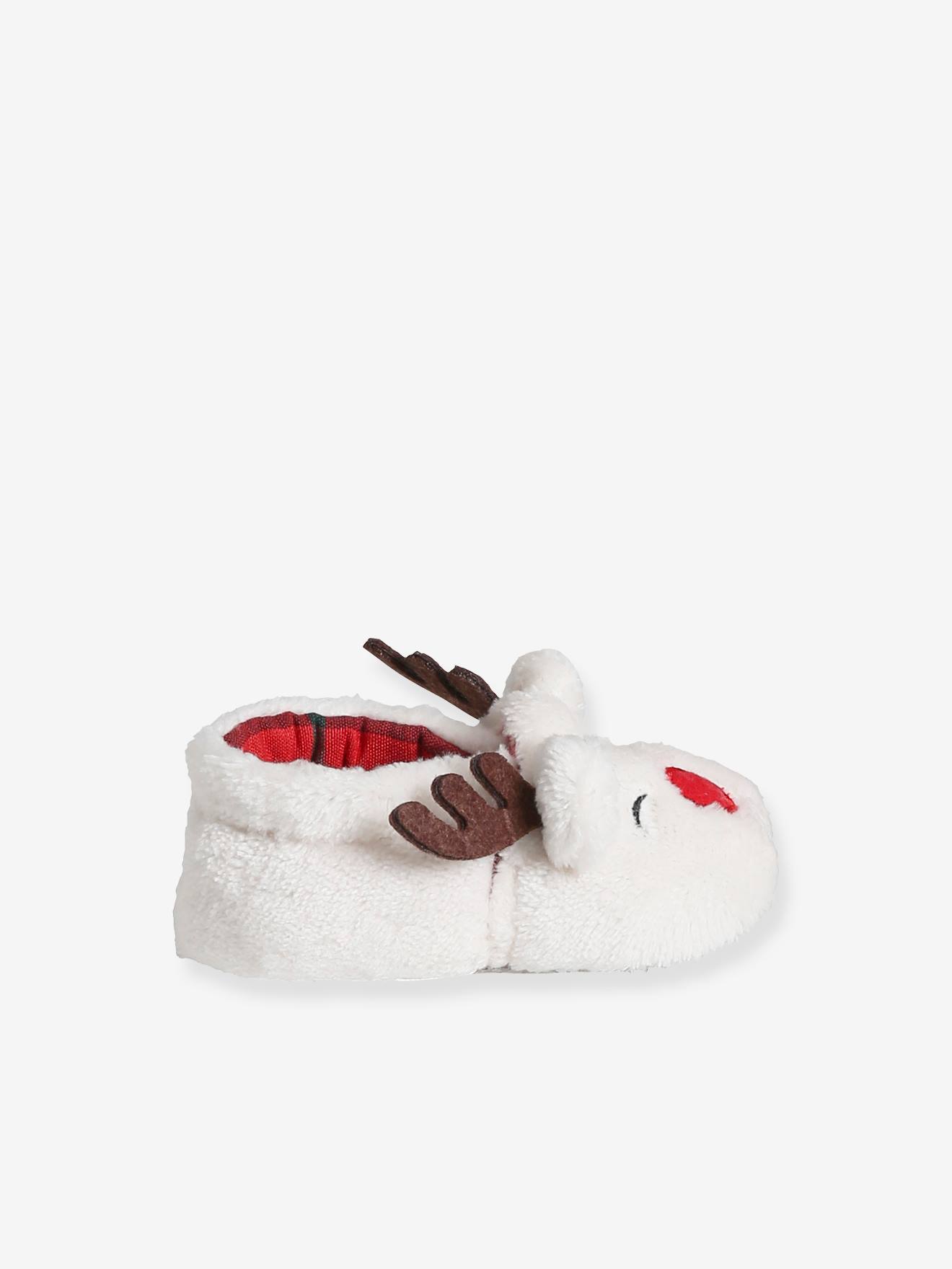 Vertbaudet Baby Krabbelschuhe, Warmfutter - wollweiß