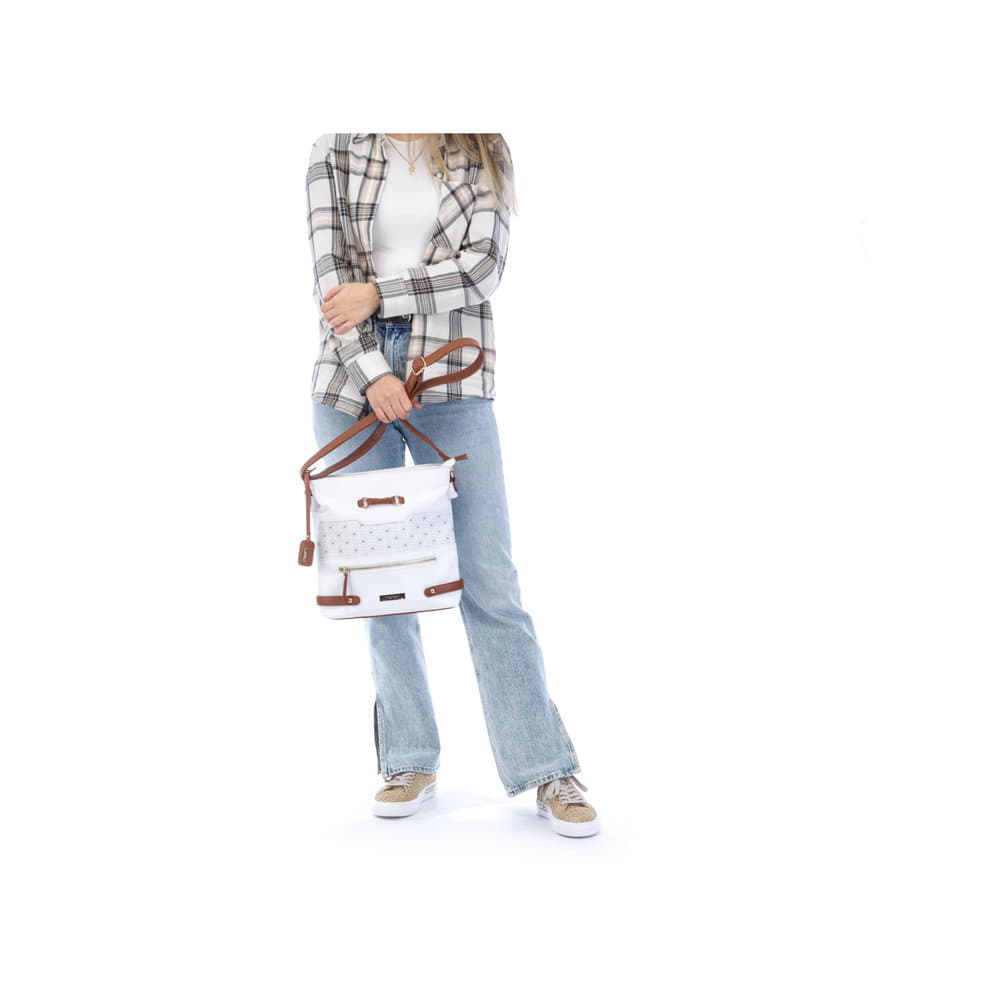 Rieker | Handtasche reinweiß-nussbraun
