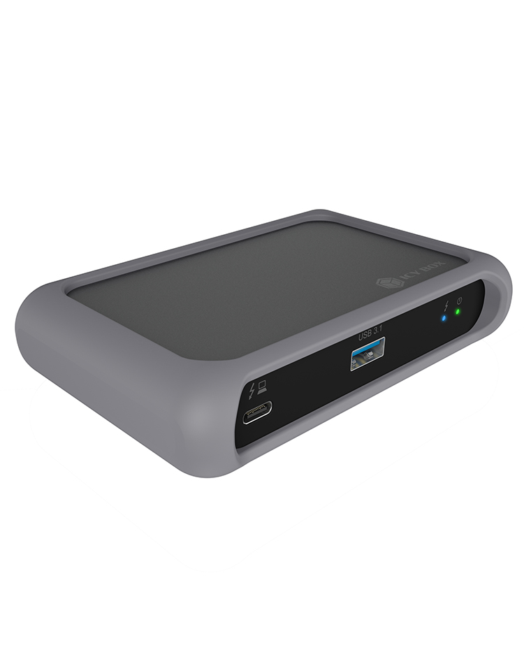 ICY BOX IB-HUB801-TB4, Thunderbolt™ 4 Hub mit 4 Ports und bis zu 8K@30 Hz Videoausgang