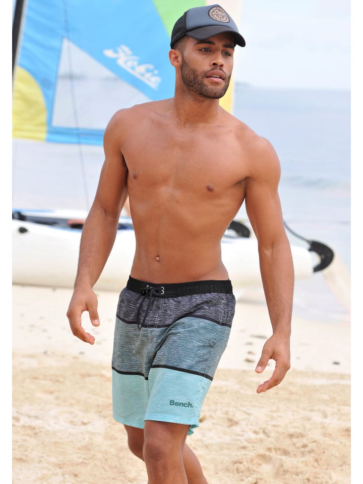 Bench Badeshorts in schwarz-blau-hellblau günstig kaufen