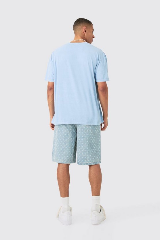 Oversize T-Shirt mit floralem Print