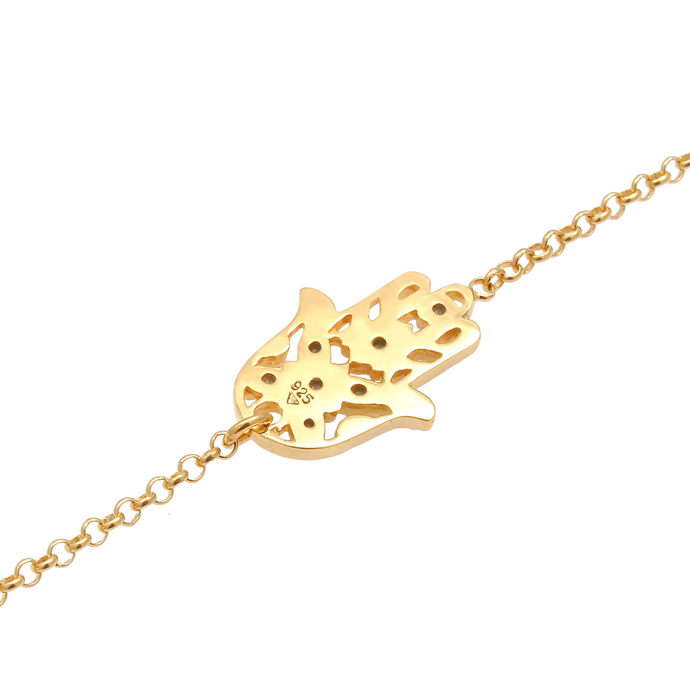 Elli Elli Bracelet Bracelet main de Hamsa féminin Spirituel avec cristaux en 925/1000  Bracelet