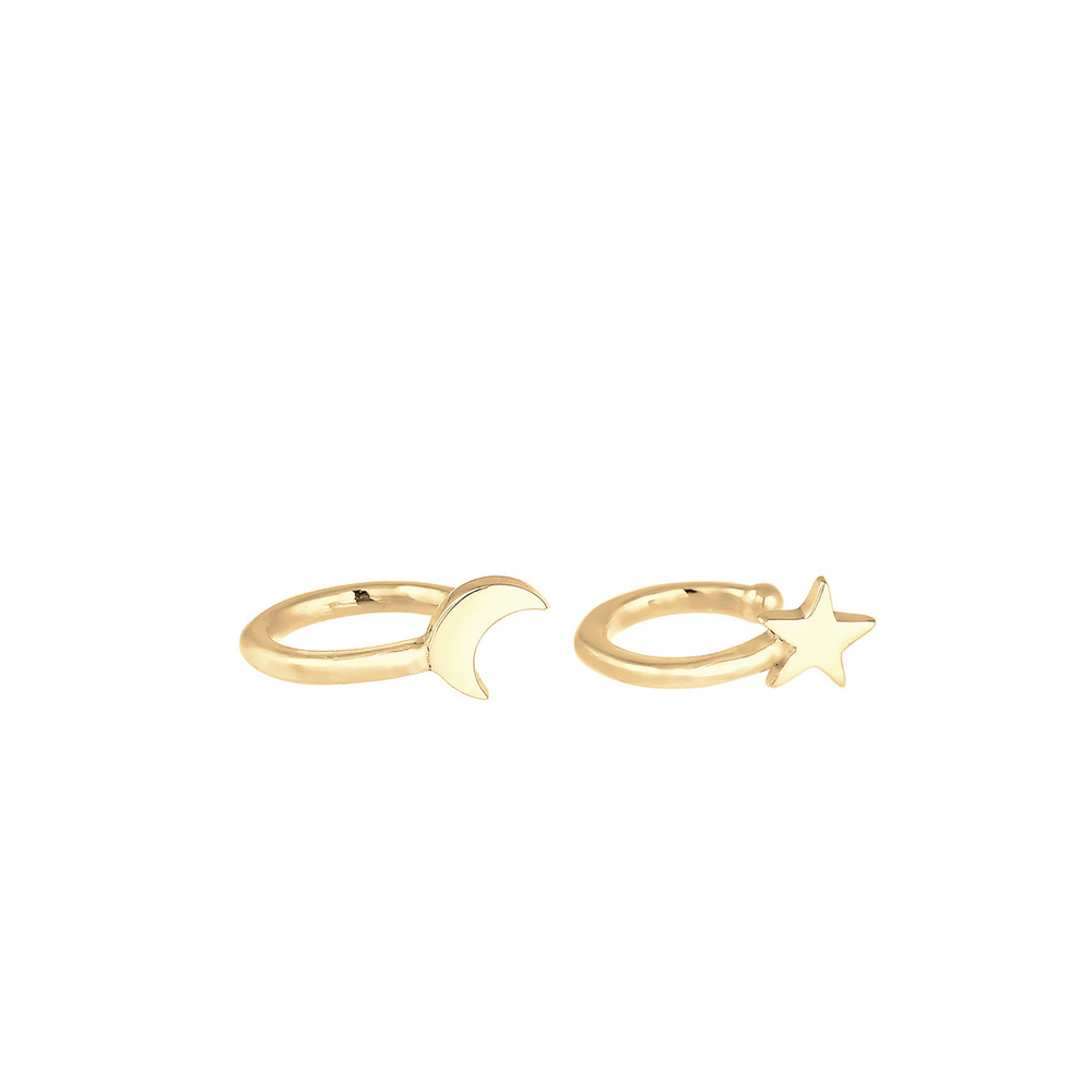 Elli Elli Boucles d'Oreilles Femme Tendance à Porter des Boucles d'Oreille en Demi-Lun Boucles d'oreilles