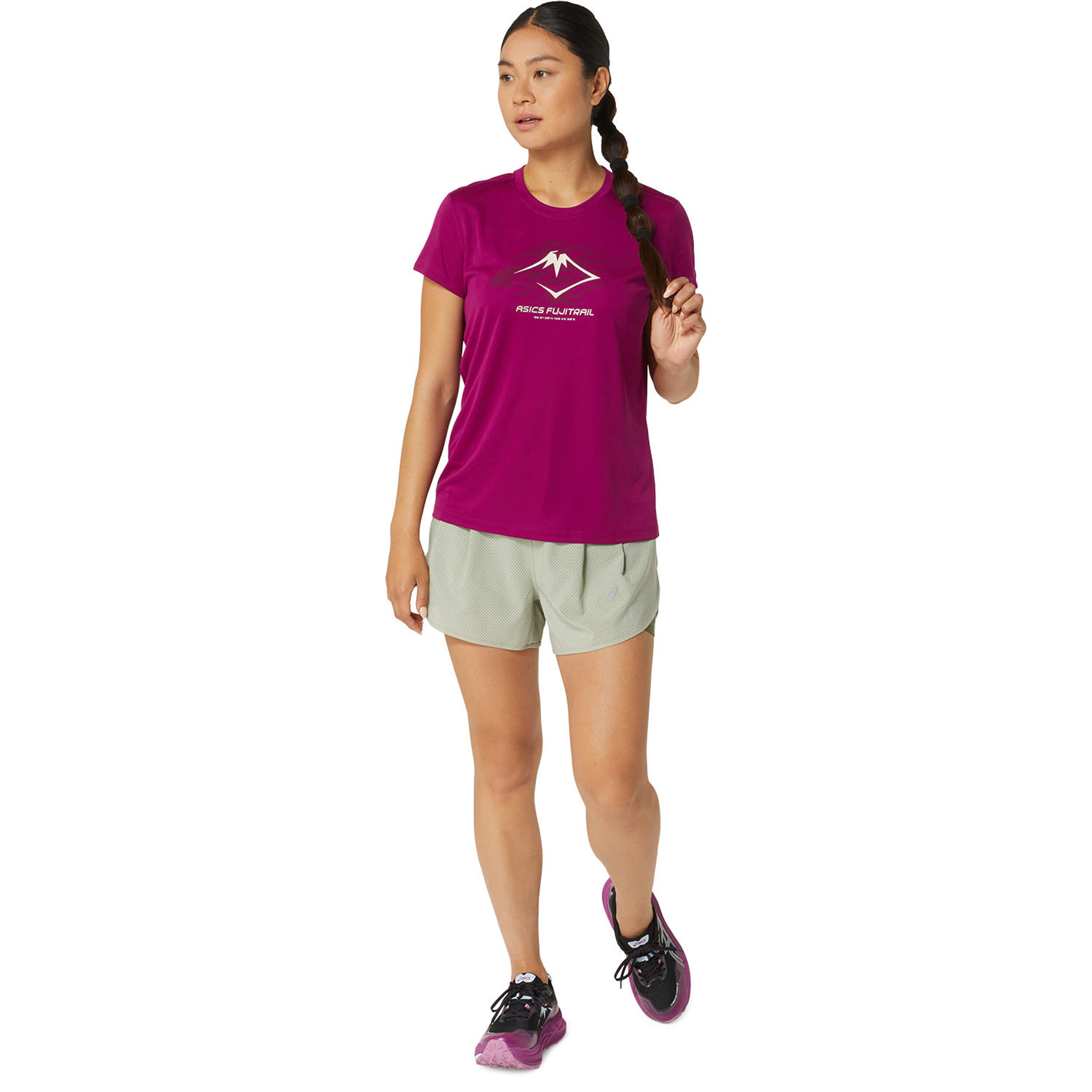 Fujitrail Logo Laufshirt Damen - Berry