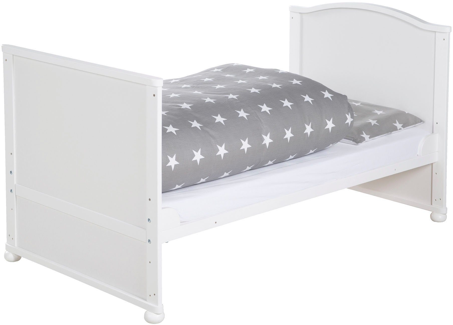 roba® Komplettbett Little Stars, 70x140 cm, 6-tlg., Matratze, Kinderbettgarnitur und Himmel, zum Juniorbett umbaubar