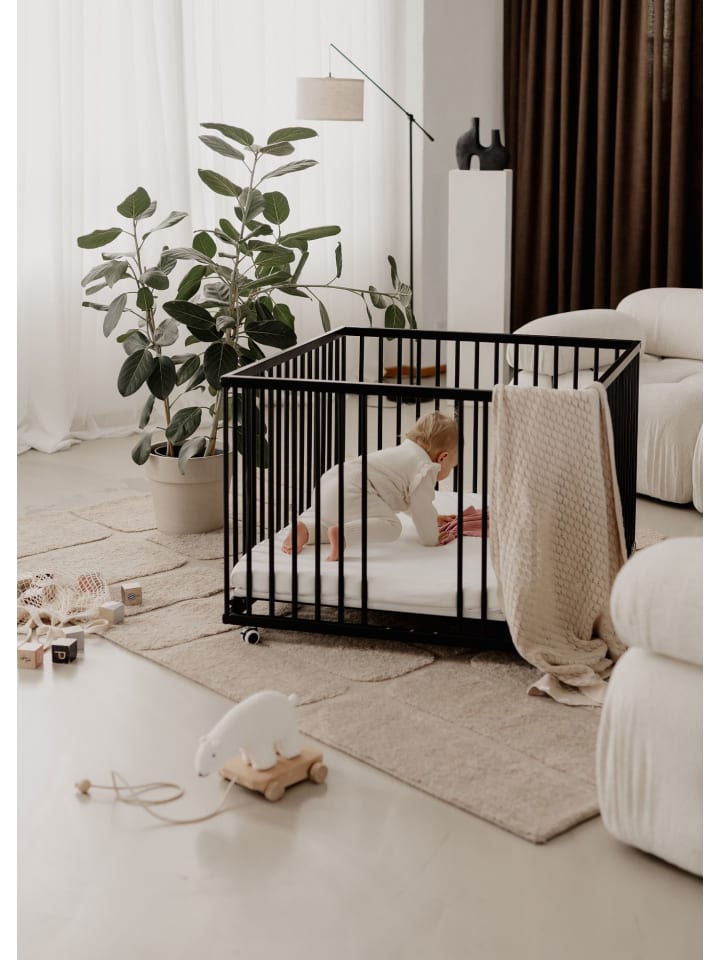 Sämann Sämann Laufgitter faltbar mit SleepPlus Matratze - Black Edition günstig kaufen 100x100 cm