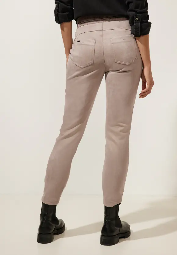 Street One Skinny Hose in Velour Optik
