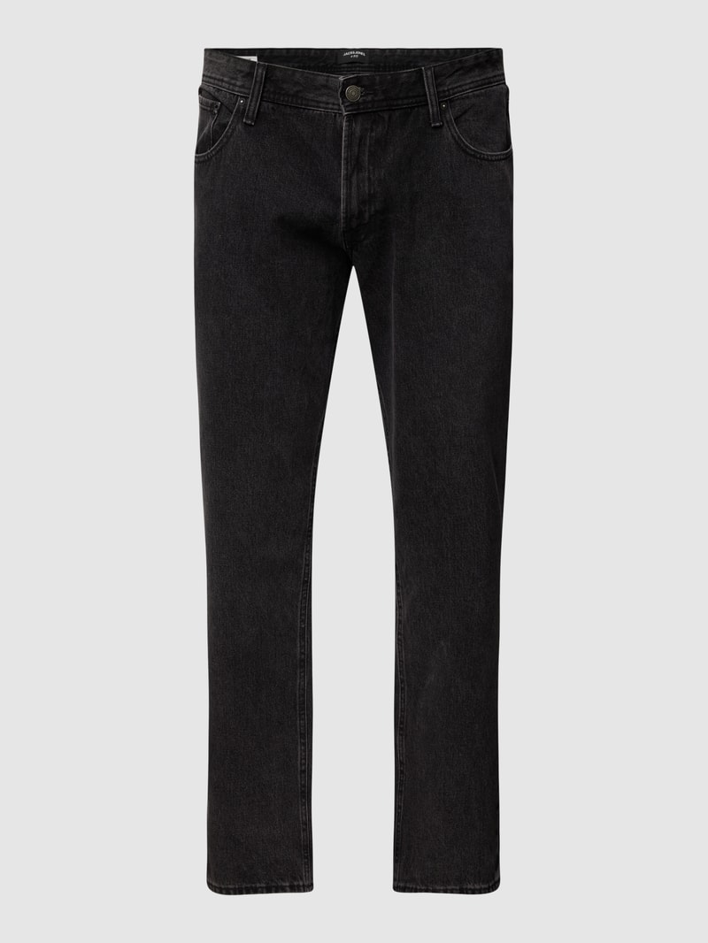PLUS SIZE Jeans mit Label-Detail Modell 'MIKE' in anthrazit
