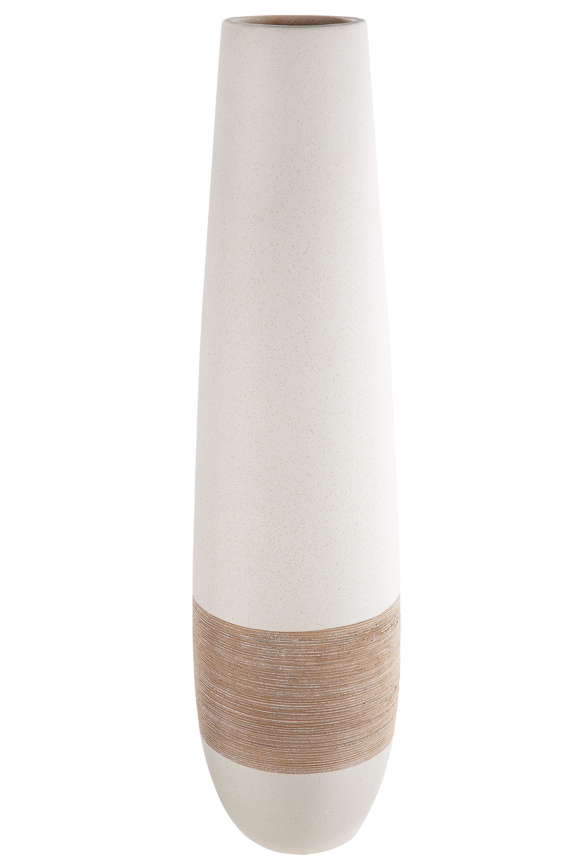 GILDE Dekovase GILDE Bodenvase Olbia - braun-creme - H. 66cm x D. 17cm