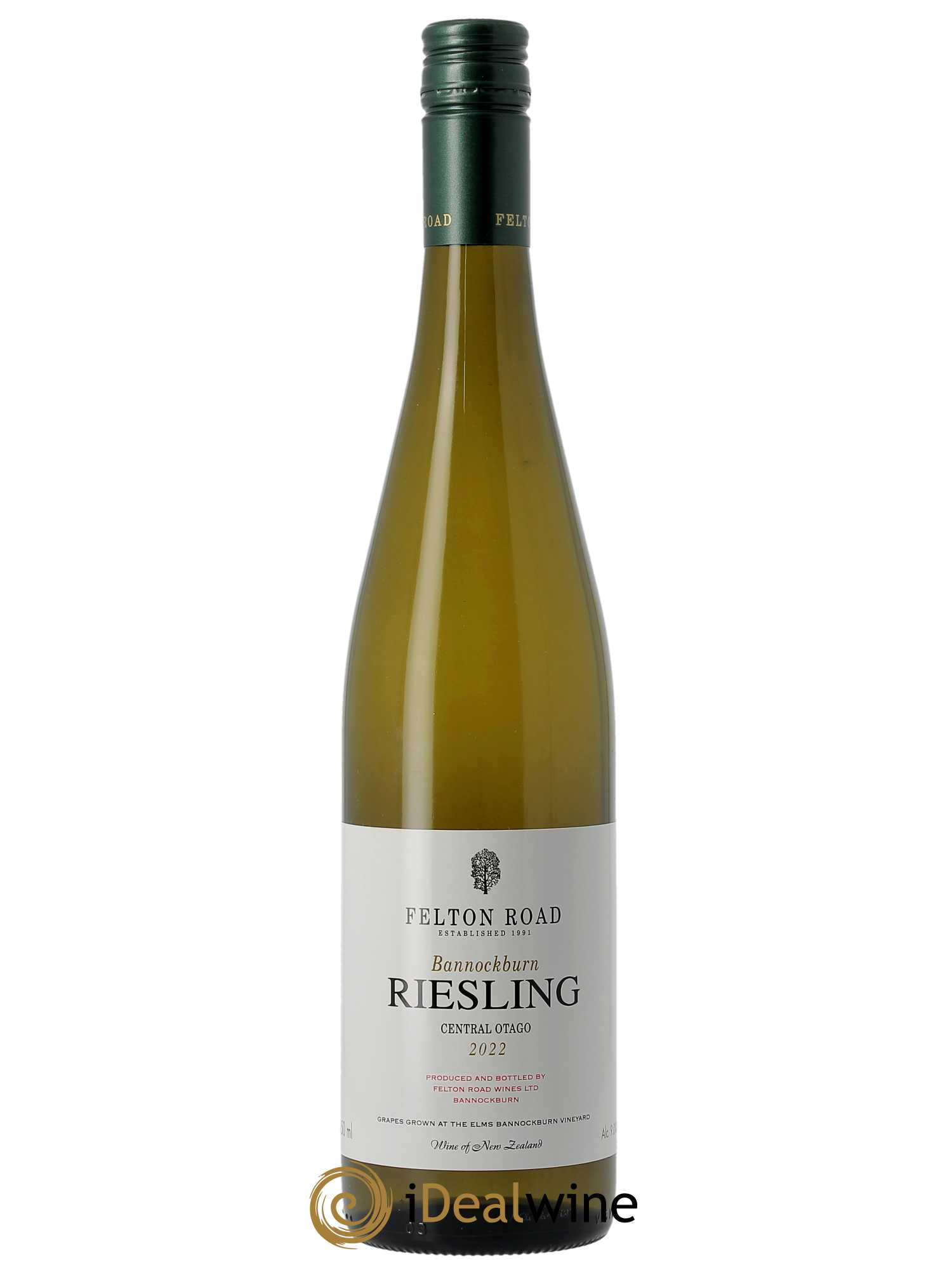 Central Otago Felton Road Bannockburn Riesling  2022 - Lot de 1 Bouteille