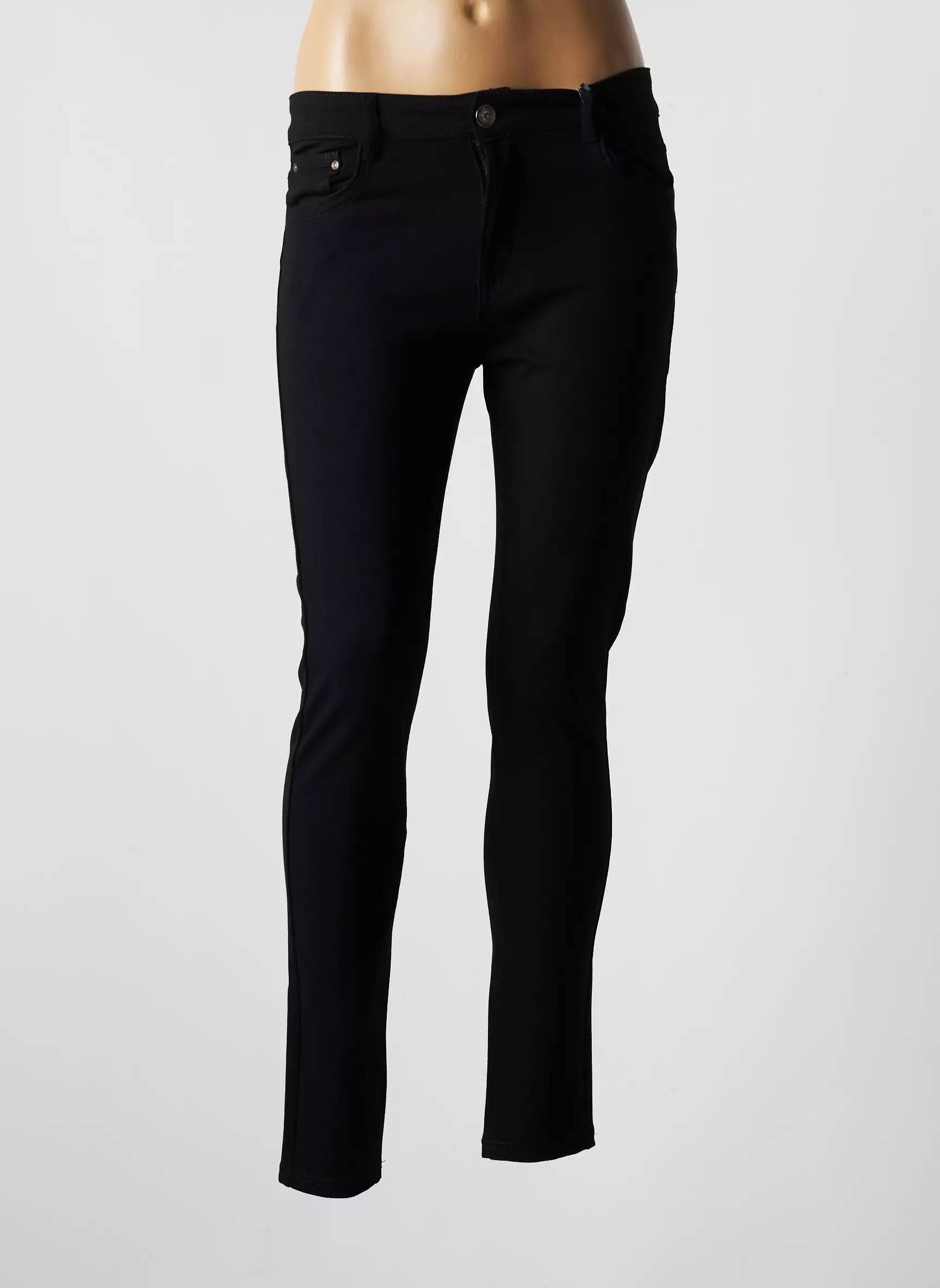 Karostar Pantalons Slim Femme couleur noir