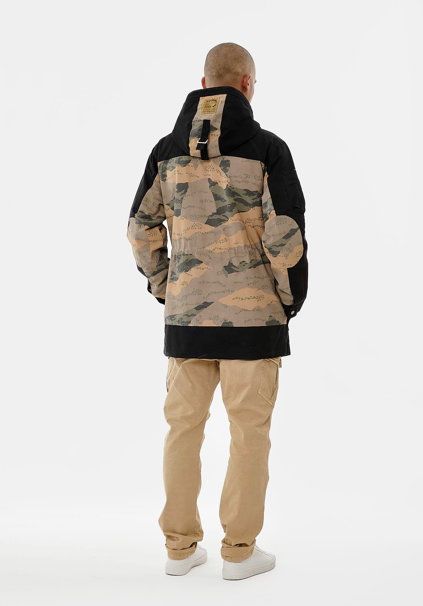 NABIA  Parka noire et camouflage Homme