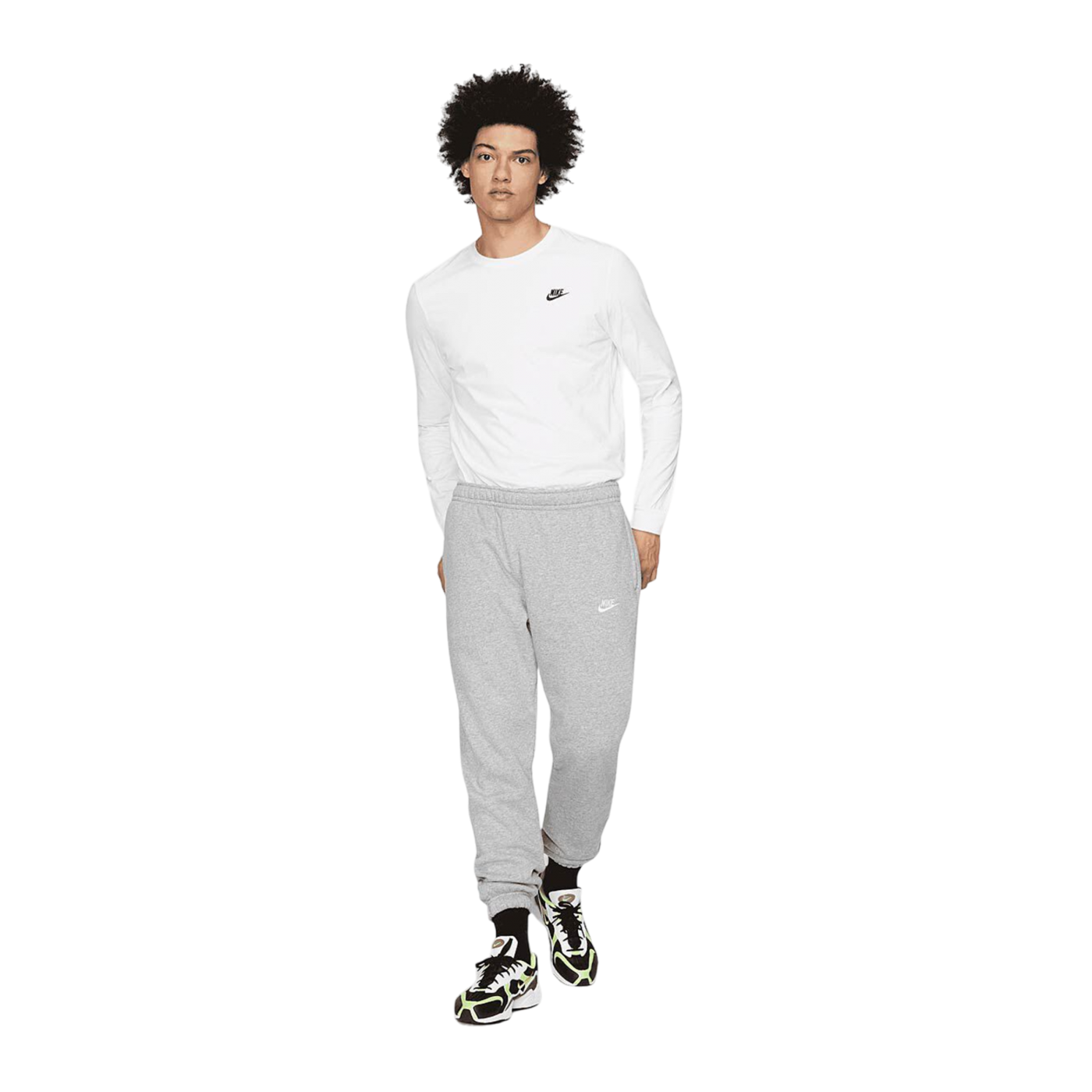 Nike Club Jogginghose Tall Grau Silber Weiss F063