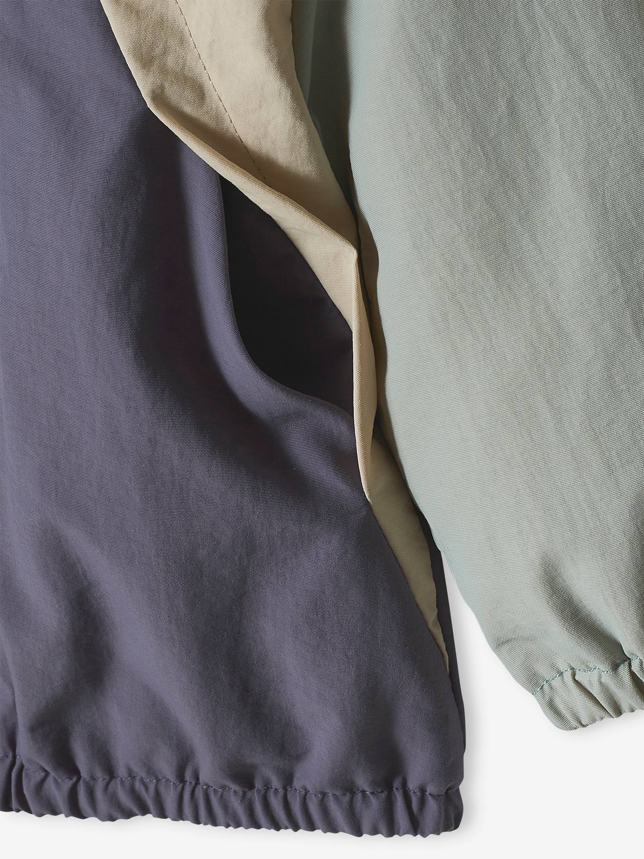 Blouson coupe-vent bébé garçon colorblock vert d'eau