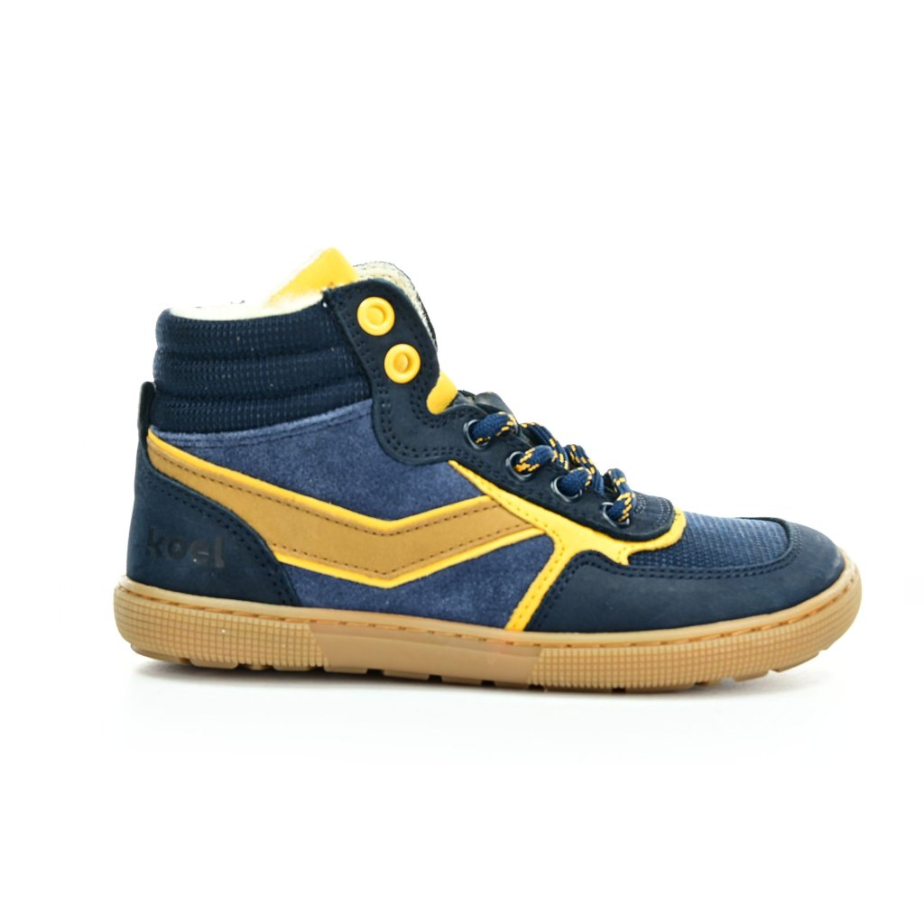 Koel4kids Danish Nappa Wool Blue Winterbarfußschuhe
