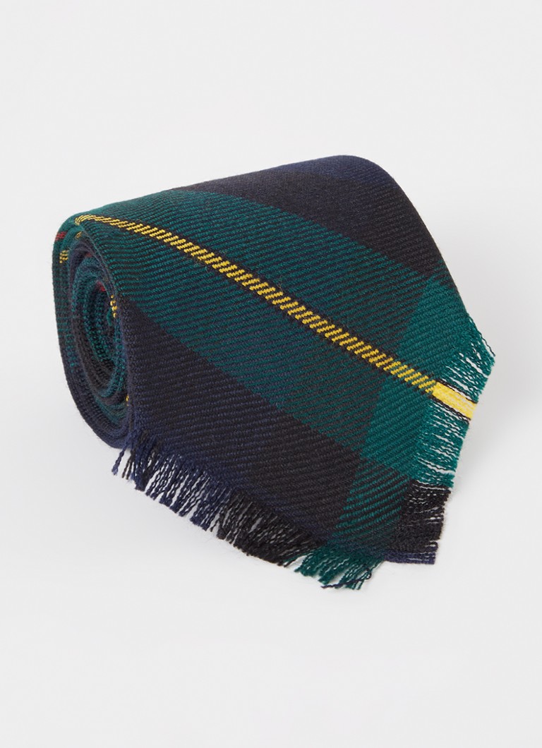 Gravata Ralph Lauren de lã com estampa xadrez.