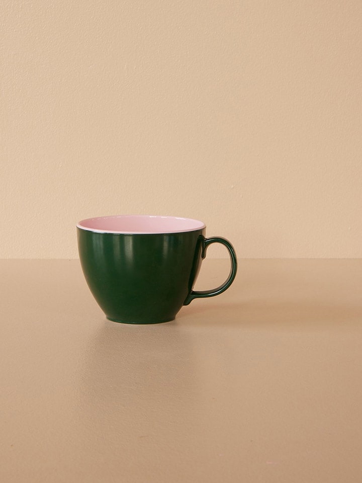 Rice Tasse in Dunkelgrün/ Rosa - 550 ml günstig kaufen onesize