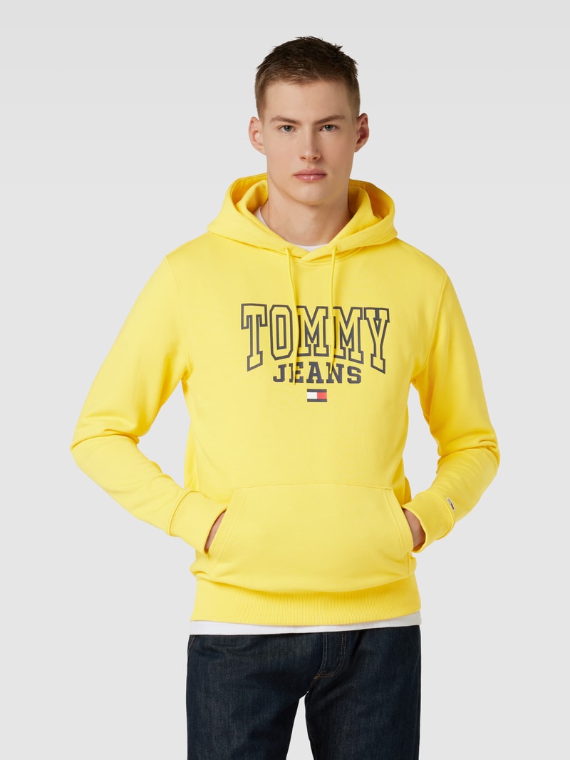 Hoodie mit Label-Print Modell 'ENTRY GRAPHIC' in gelb