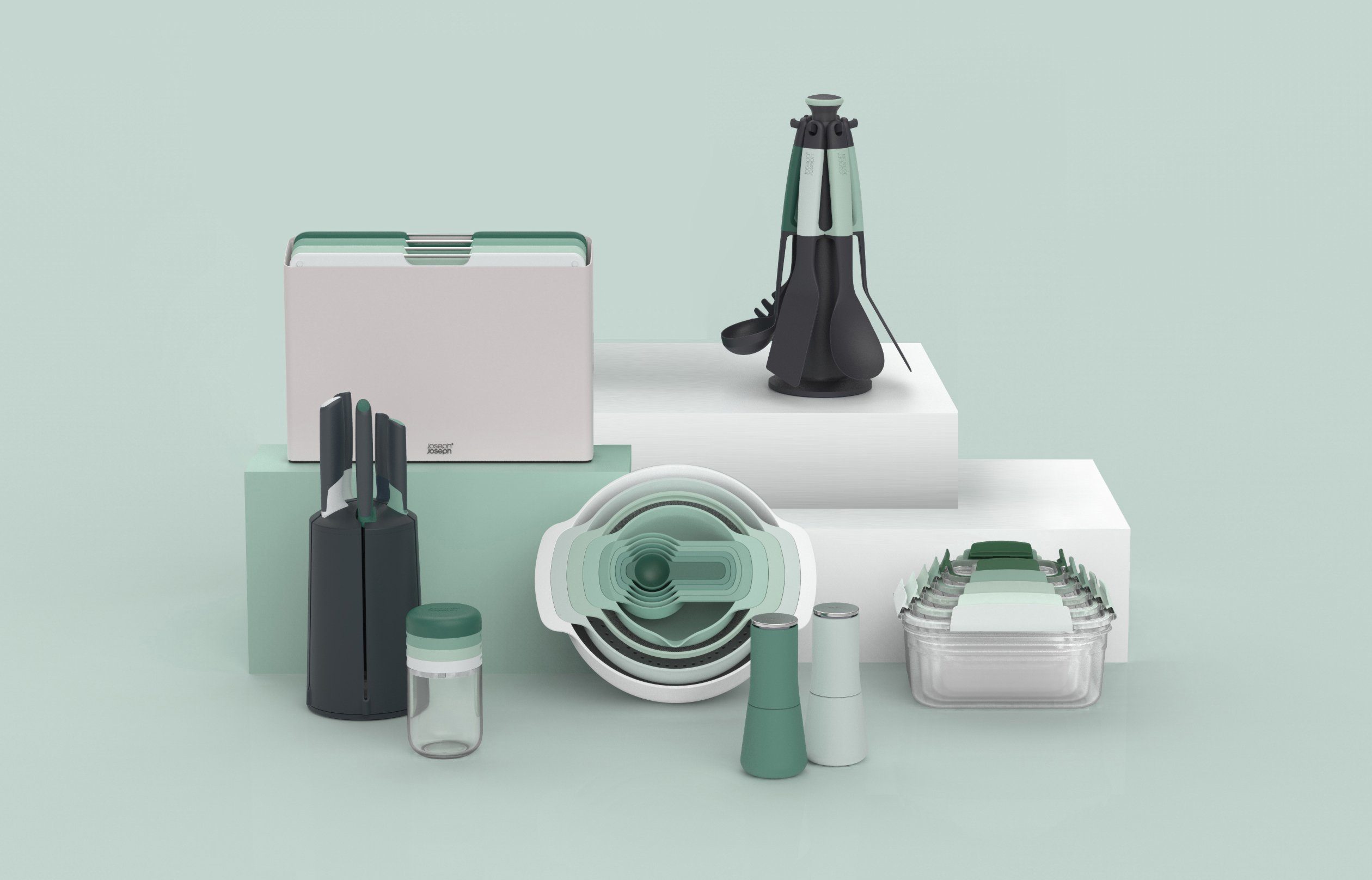 Joseph Joseph Aufbewahrungsschüssel Nest™ Lock, Kunststoff, Silikon, (Set, 5-tlg), luftdicht, auslaufsicher, inkl. Deckel