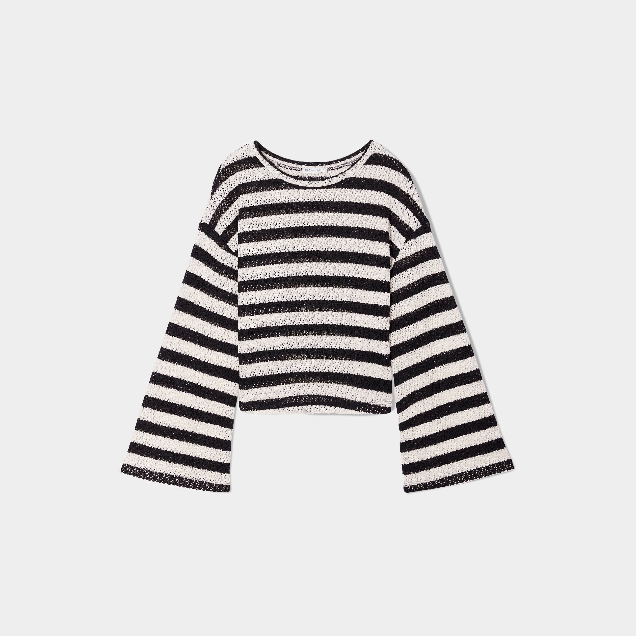 T-shirt crochet noir femme | Cache Cache