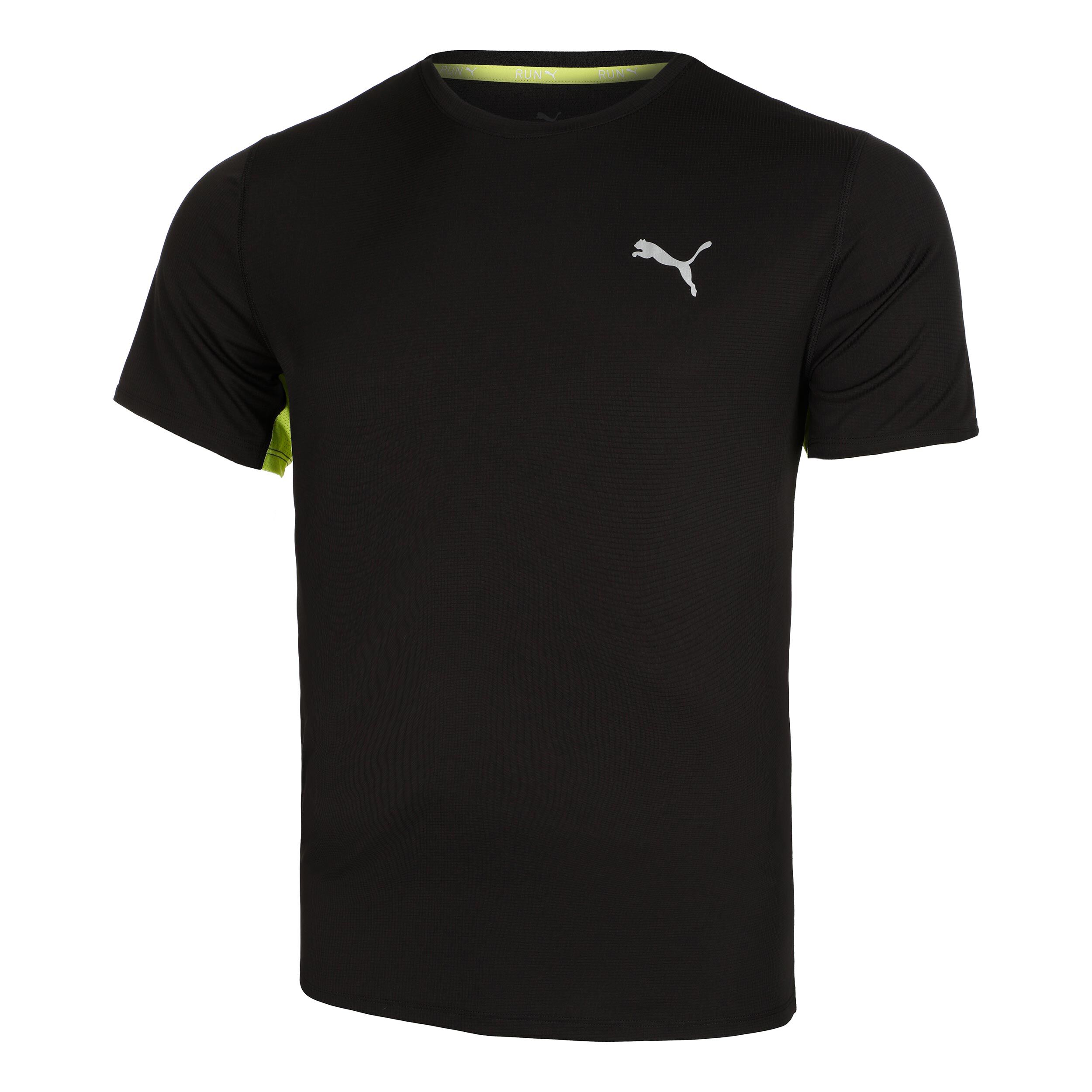 Run Favorite Velocity Laufshirt Herren - Schwarz, Limette