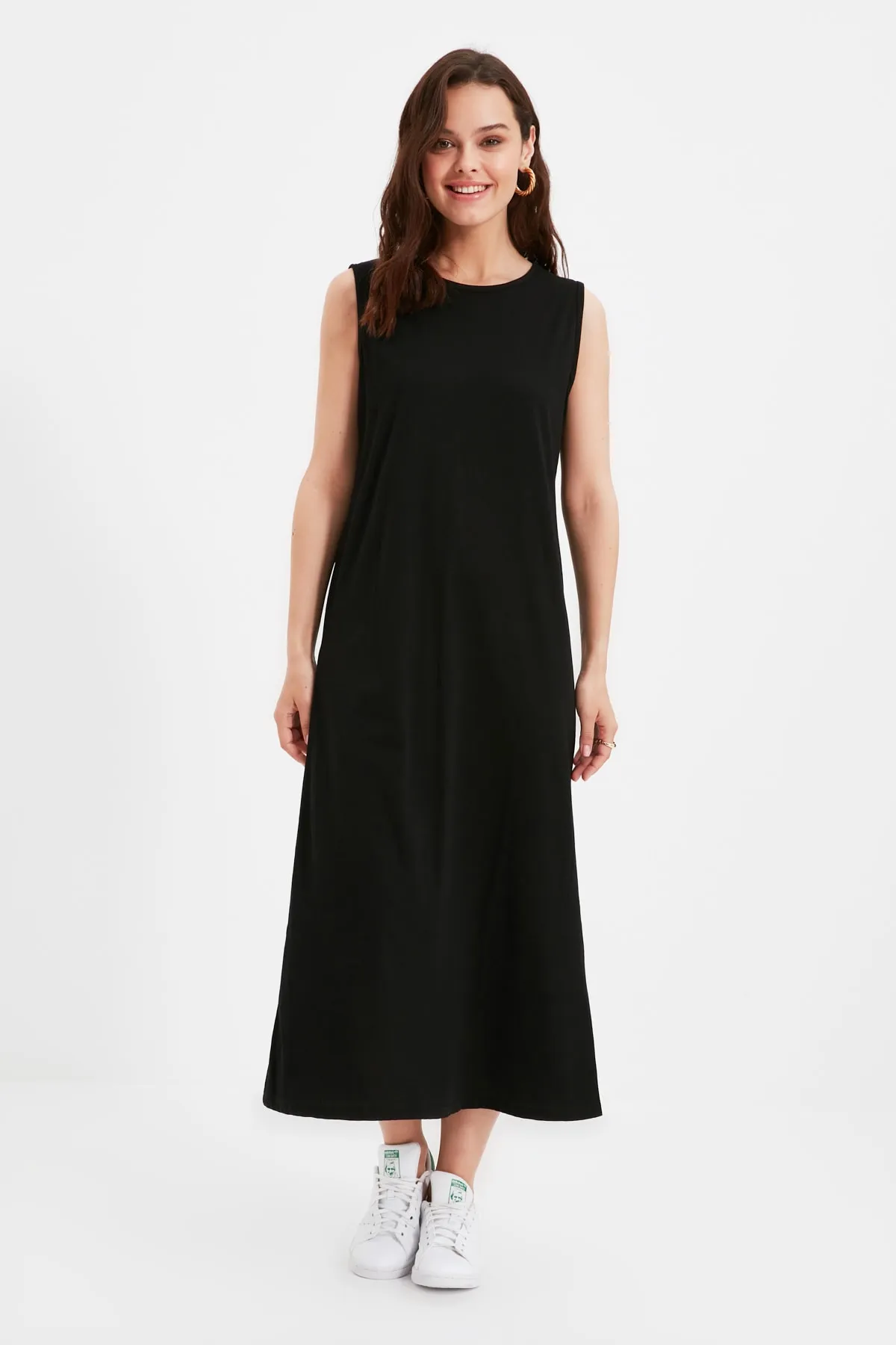 Trendyol Modest  Black-Skin 2er-Pack Strickkleid aus 100 % Baumwolle mit Futter TCTAW22UK0110