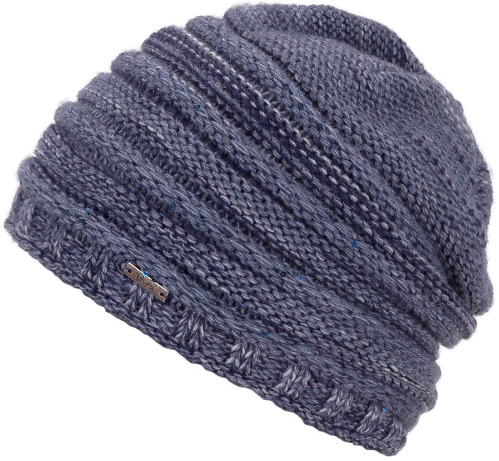 Faera Strickmütze Wintermütze Damen Mütze Beanie Haube gefüttert Strickmütze Damenmütze