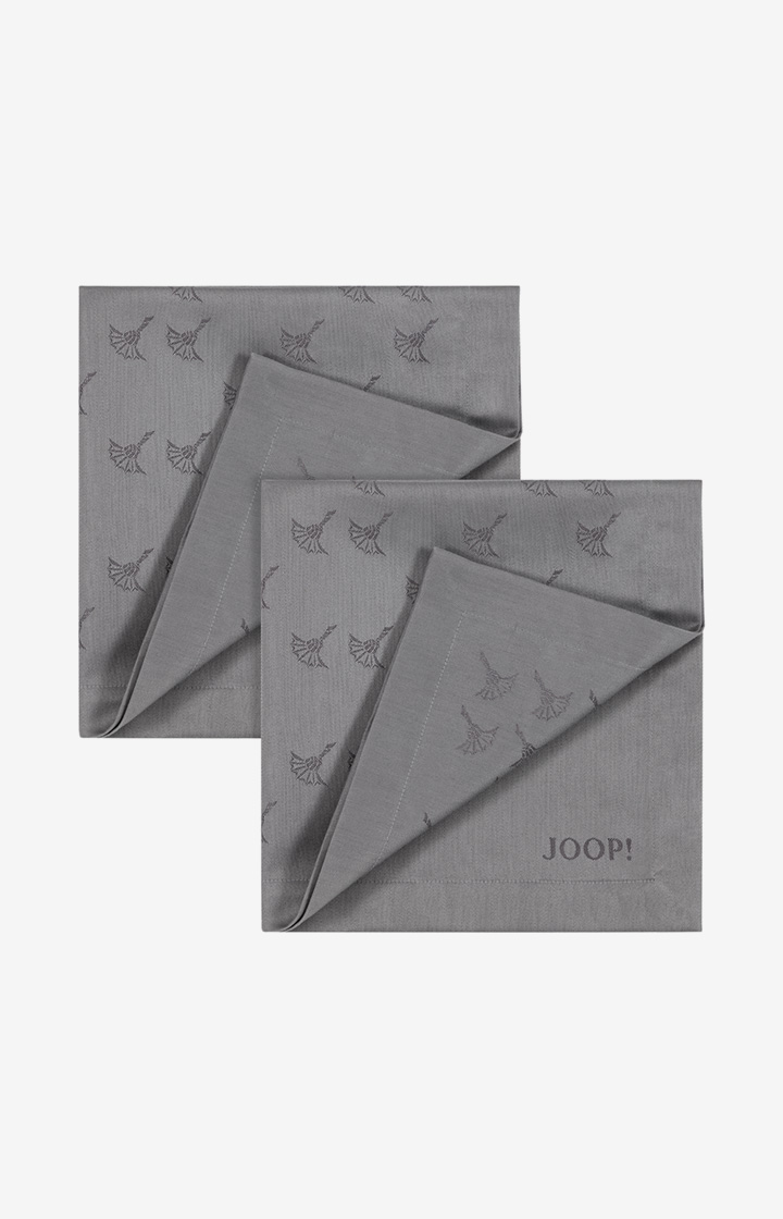Serviette Faded Cornflower 2er Pack in Platin - 2er Set, 50 x 50 cm - im JOOP!