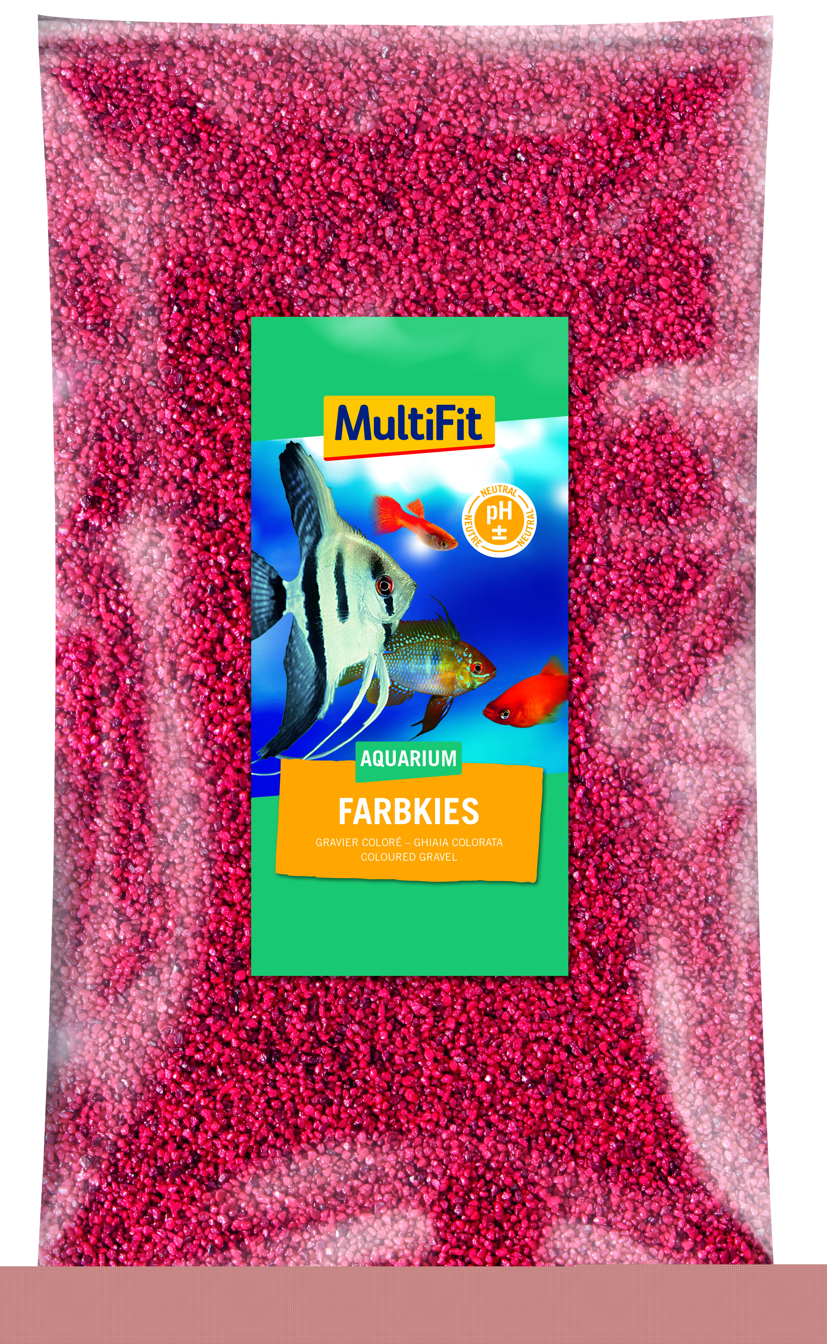 MultiFit Bodengrund MultiFit Farbkies 2-3mm 5Kg rot