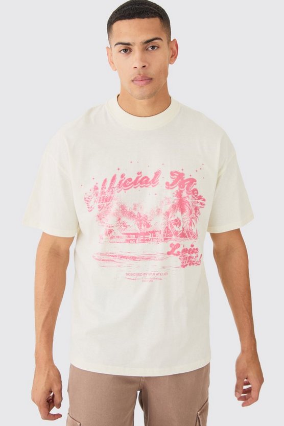 Oversize Official Man T-Shirt mit breitem Kragen