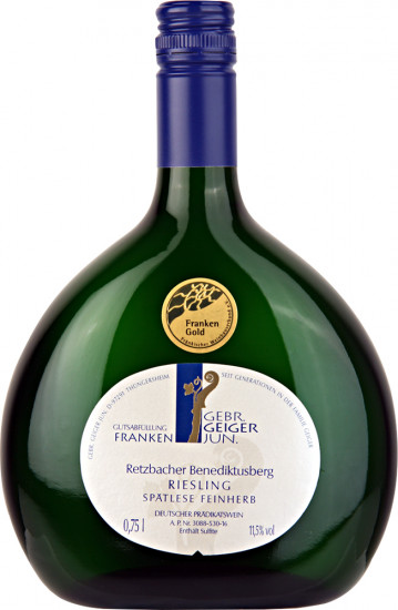2018 Riesling Spätlese feinherb - Weingut Gebr. Geiger jun.