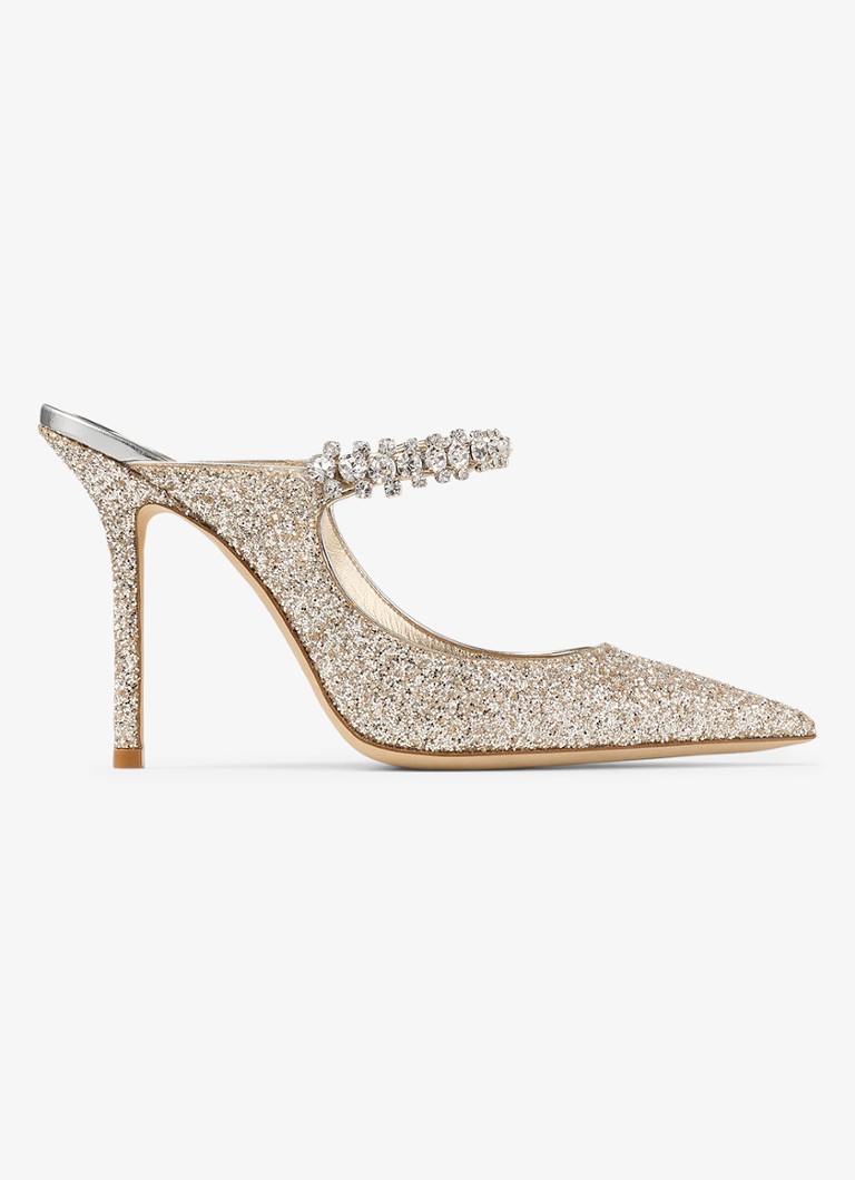 Jimmy Choo Bing 100 glitter mules
