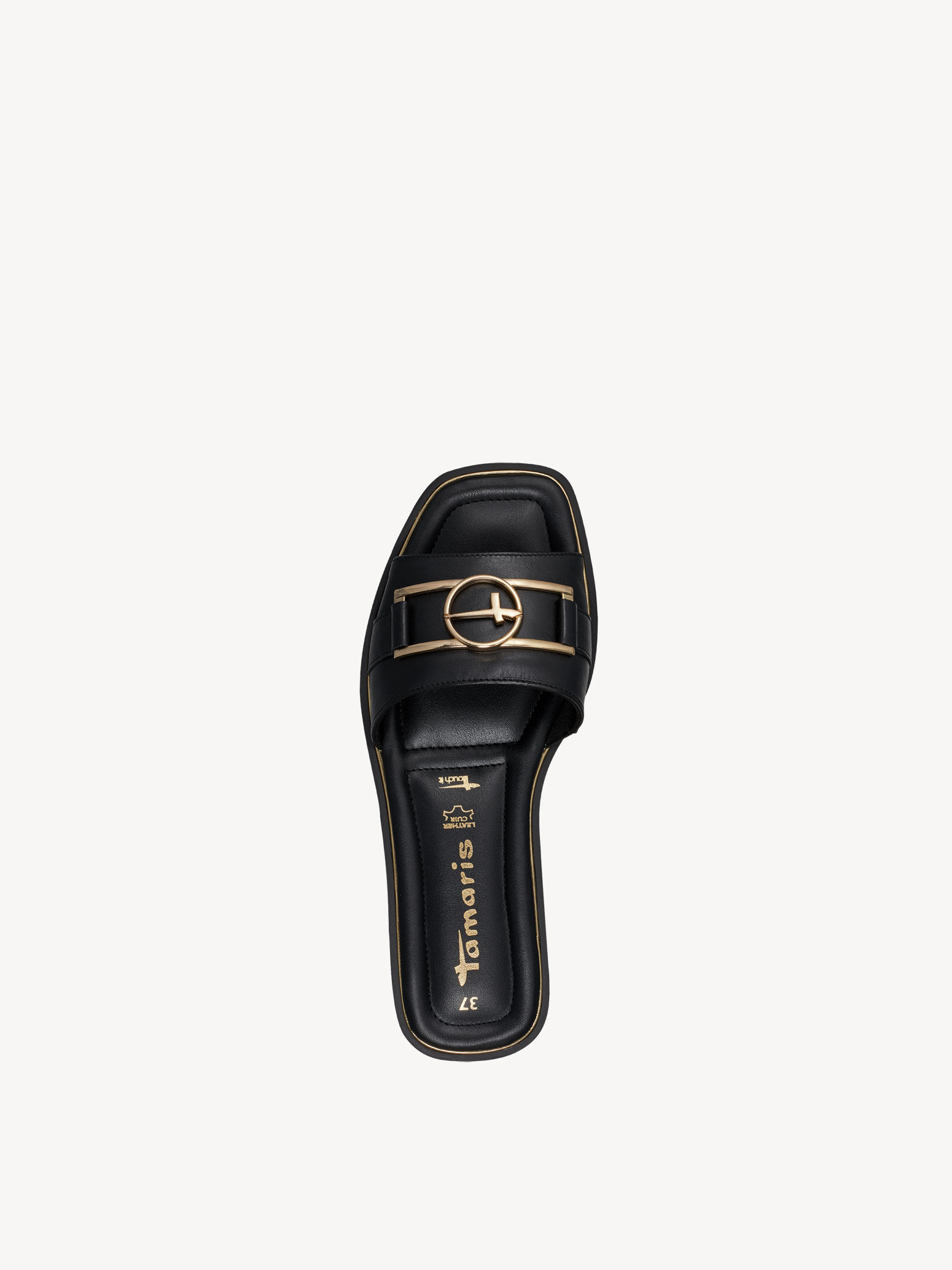 Mule en cuir - noir