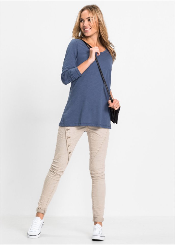 Langarmshirt mit Rundhalsausschnitt