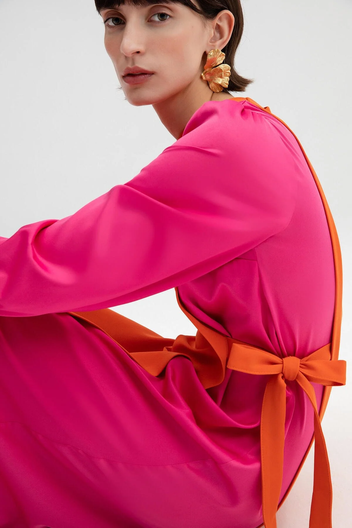 Touché Privé  Kleid - Orange - A-Linie