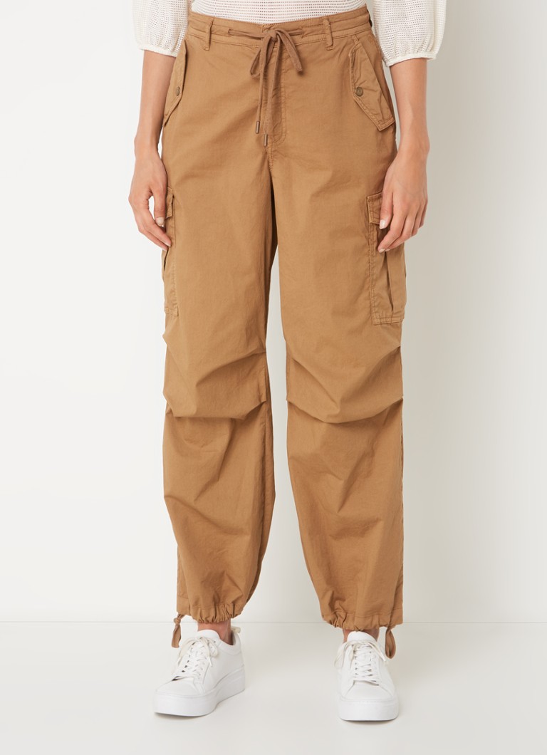Pantaloni cargo Summum a vita alta e gamba affusolata, in misto lyocell.