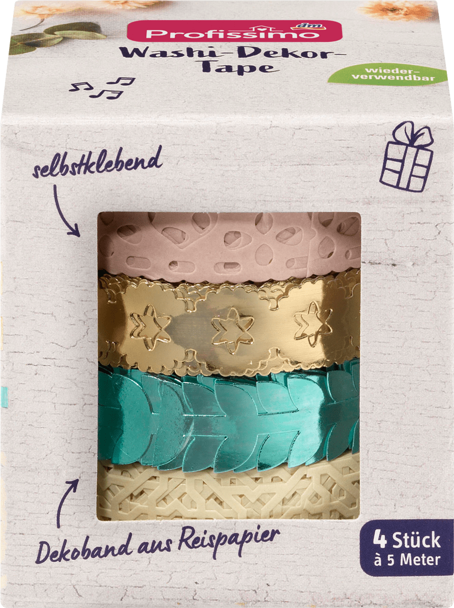 Dekoband Washi 4tlg, 1 St
