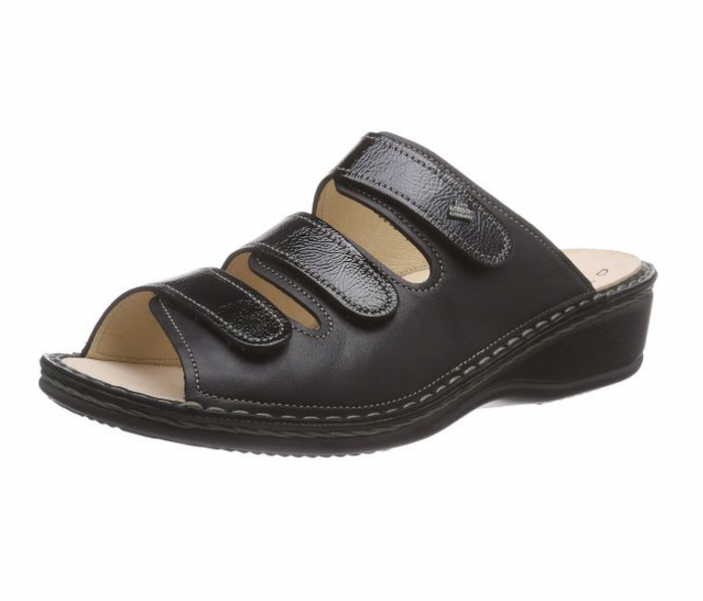 FINN COMFORT Pantoletten schwarz Pisa-schwarz NappaSeda/Lack