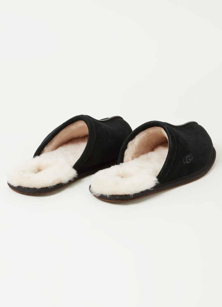 Papuci UGG Scuff din piele întoarsă căptușiți cu piele de oaie