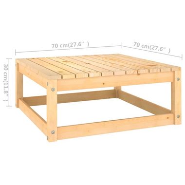 vidaXL Loungesofa Garten-Fußhocker mit Kissen 2 Stk. Massivholz Kiefer, 1 Teile