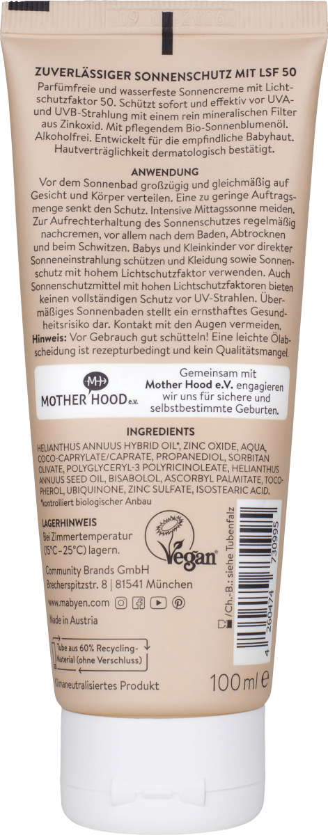 Sonnencreme Baby & Kids sensitiv, LSF 50, 100 ml