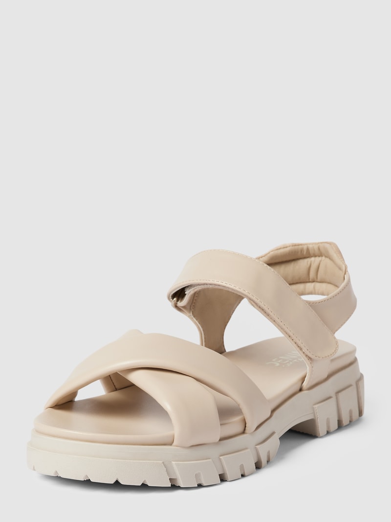 Sandalen mit Klettverschluss in beige