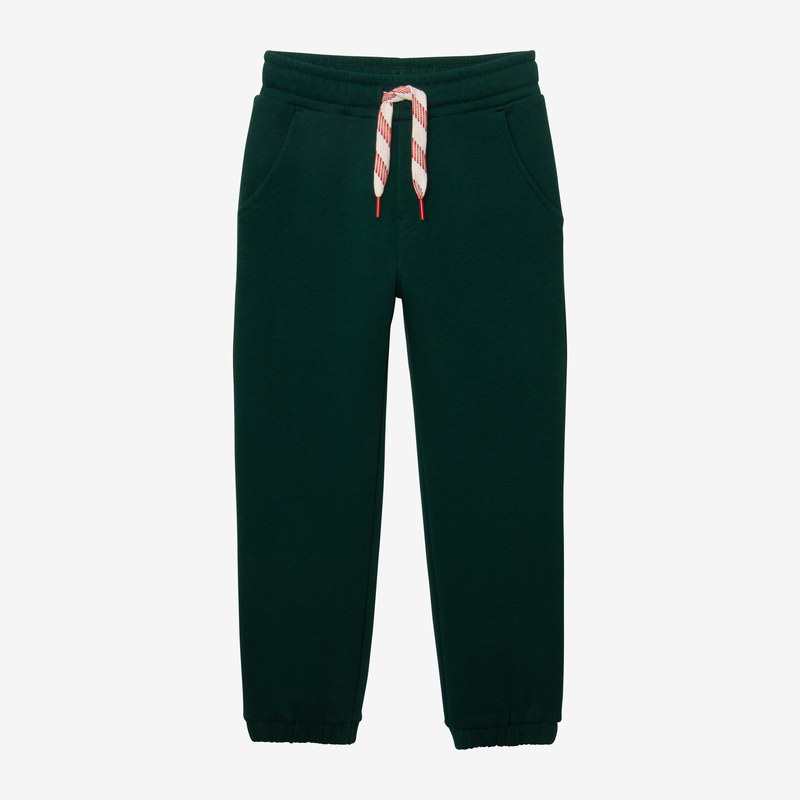 Jogging garçon vert en coton recyclé Catimini