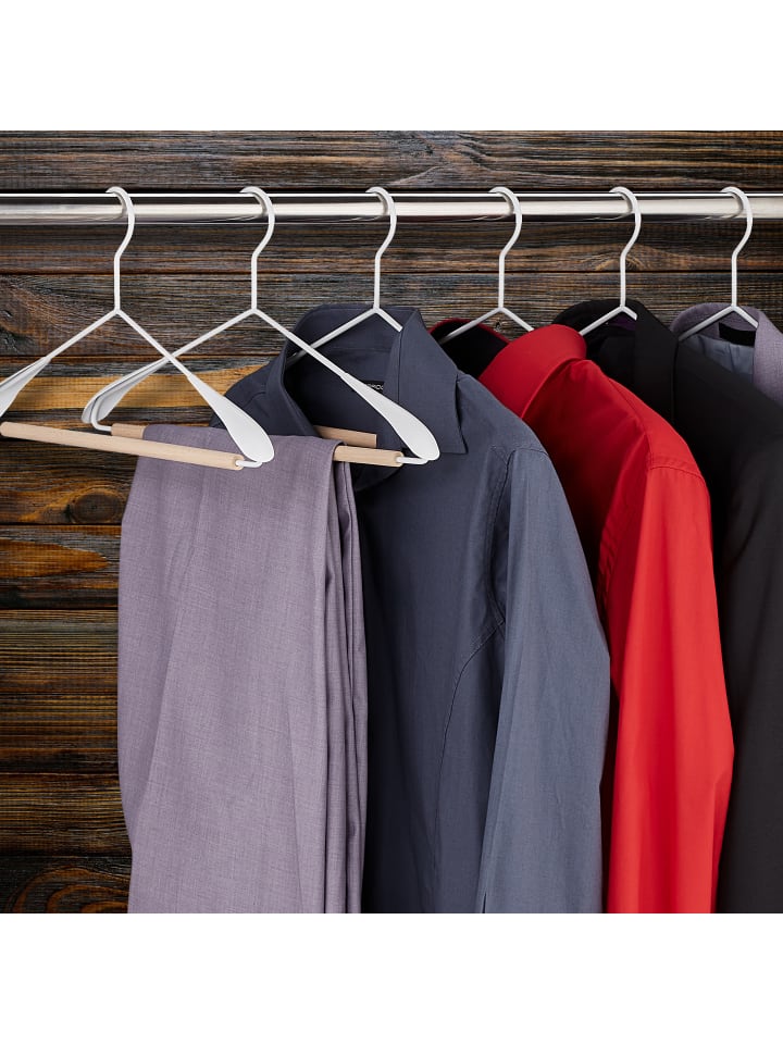 relaxdays 20x Kleiderbügel in Weiß günstig kaufen onesize
